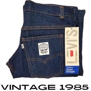 Rare Vintage 1980's LEVIS White Patch Slim Fit Jeans - Women's Junior's 13